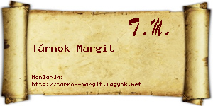 Tárnok Margit névjegykártya