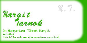 margit tarnok business card