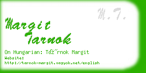 margit tarnok business card